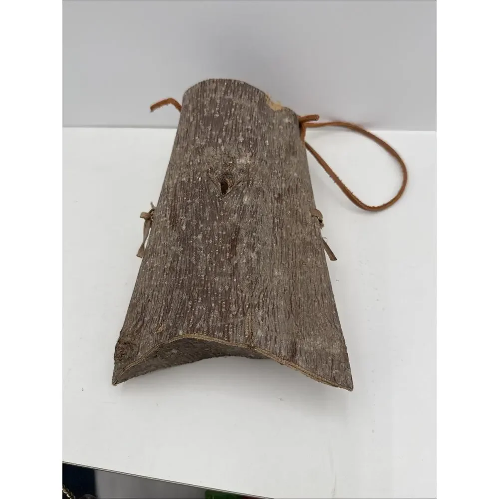 Rustic‎ Primitive Native Appalachian Ethnic Tree Bark Berry Gathering Basket 8x6